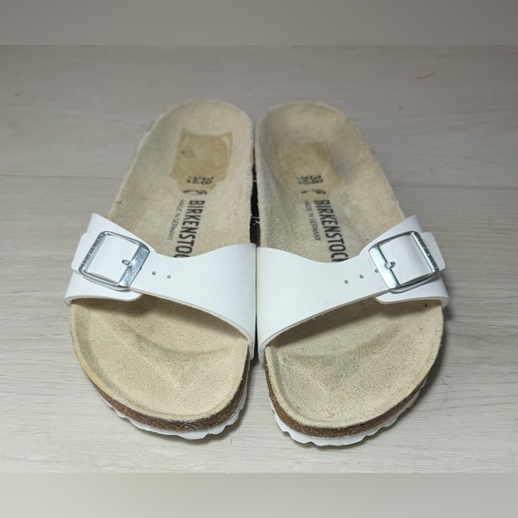 Birkenstock Madrid Birko-Flor White Sandals Size 38/ 7.5 - Picture 3 of 7